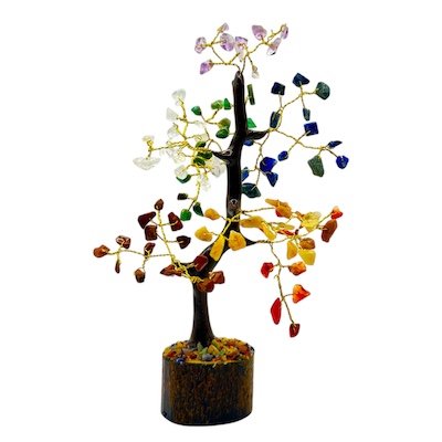 100 Bead Chakra Tree Wooden Base
